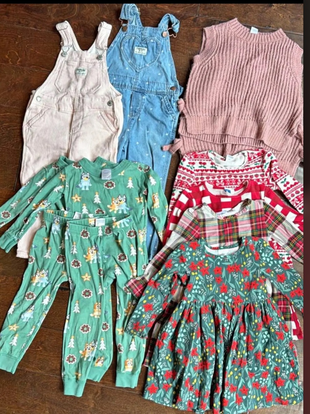 TWIN 3T Fall to Winter Holiday Dresses, Overalls & Pajama Sets